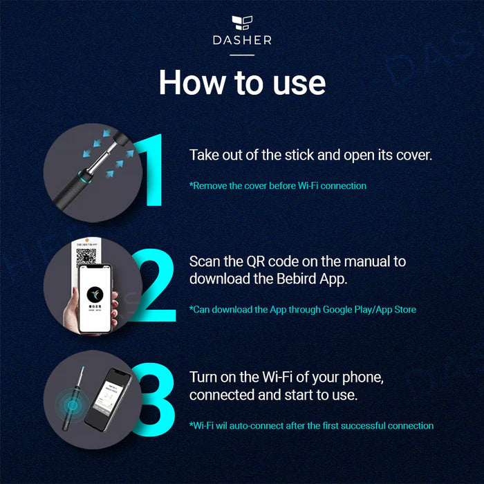 Bebird T5 Smart Visual Stick – Smart Ear Spoon Cleaner in Dream Blue