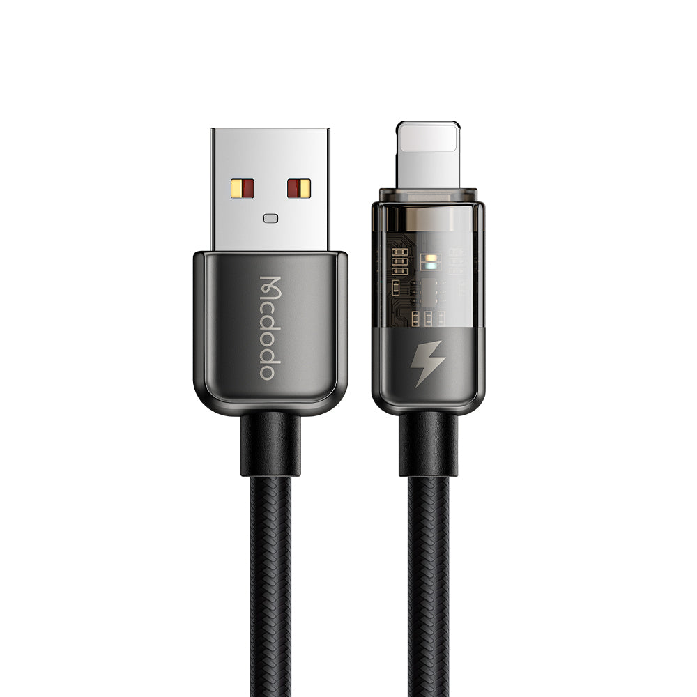 Mcdodo CA-314 Auto Power Off Lightning Transparent Data Cable 1.8m