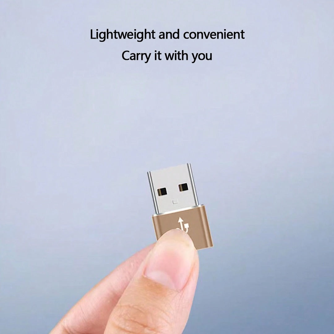 محول USB إلى نوع C من الألومنيوم: الشحن ومزامنة البيانات والتبديل بين المنافذ - 1 قطعة
