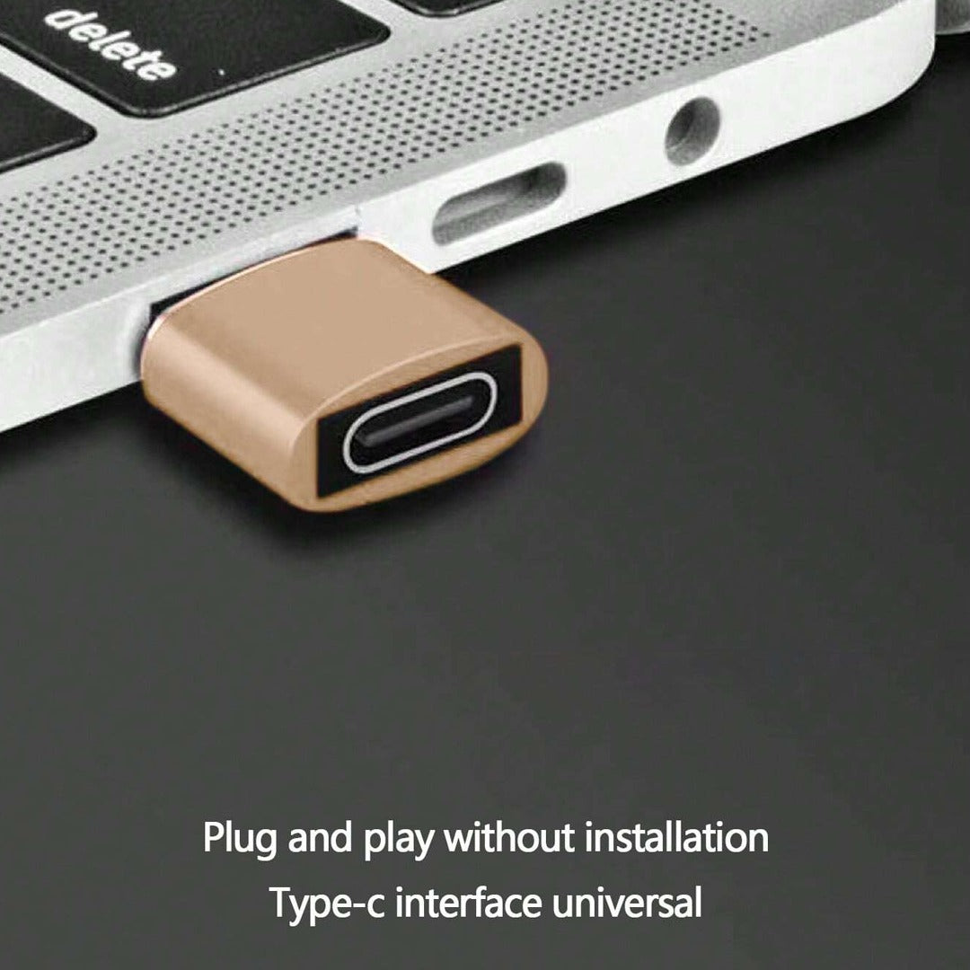 محول USB إلى نوع C من الألومنيوم: الشحن ومزامنة البيانات والتبديل بين المنافذ - 1 قطعة