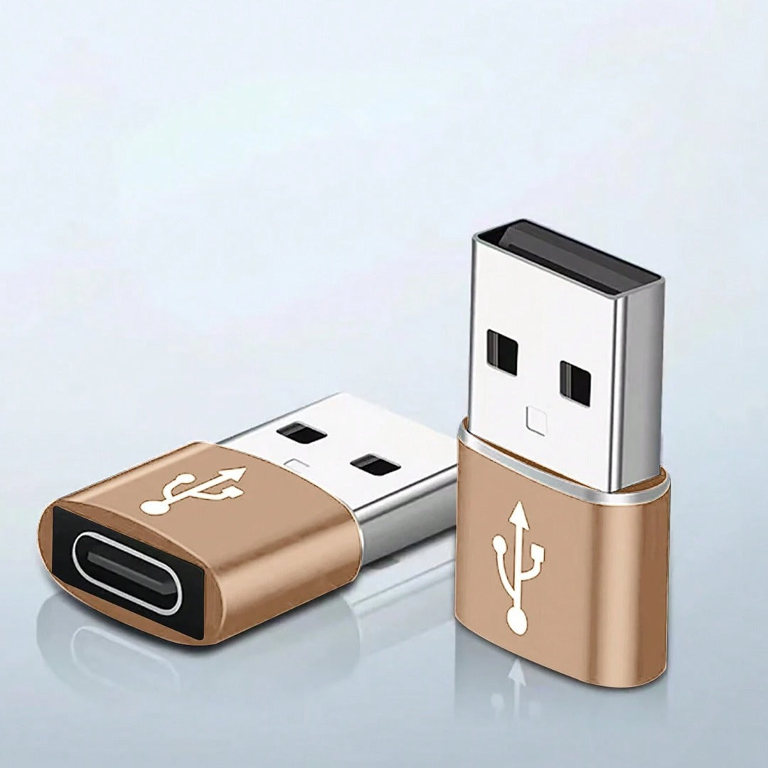 محول USB إلى نوع C من الألومنيوم: الشحن ومزامنة البيانات والتبديل بين المنافذ - 1 قطعة