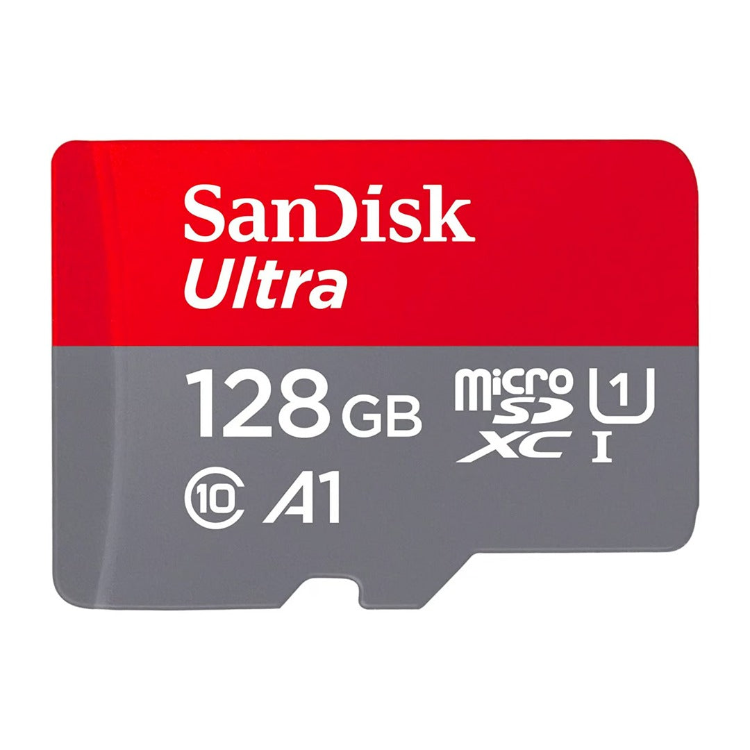 بطاقة الذاكرة SanDisk Ultra UHS MicroSD - 128 جيجابايت/ 140 ميجابايت/ بطاقة ذاكرة - SDSQUAB-128G-GN6MN