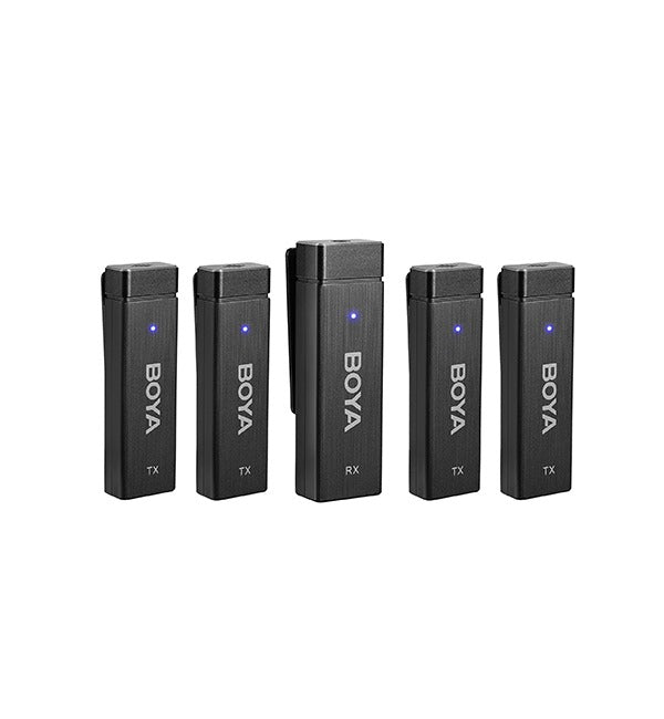 BOYA Ultracompact 2.4GHz Four-channel Wireless Microphone System – Black