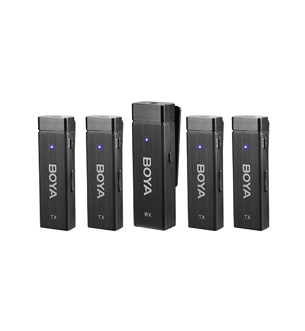 BOYA Ultracompact 2.4GHz Four-channel Wireless Microphone System – Black