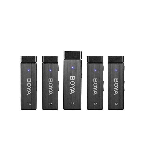 BOYA Ultracompact 2.4GHz Four-channel Wireless Microphone System – Black