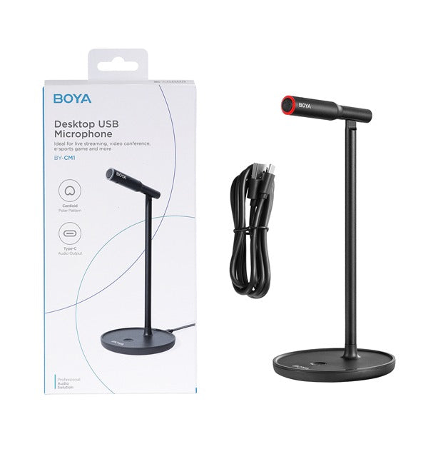 BOYA Cardiod Desktop USB Microphone with Adjustable angle – Black
