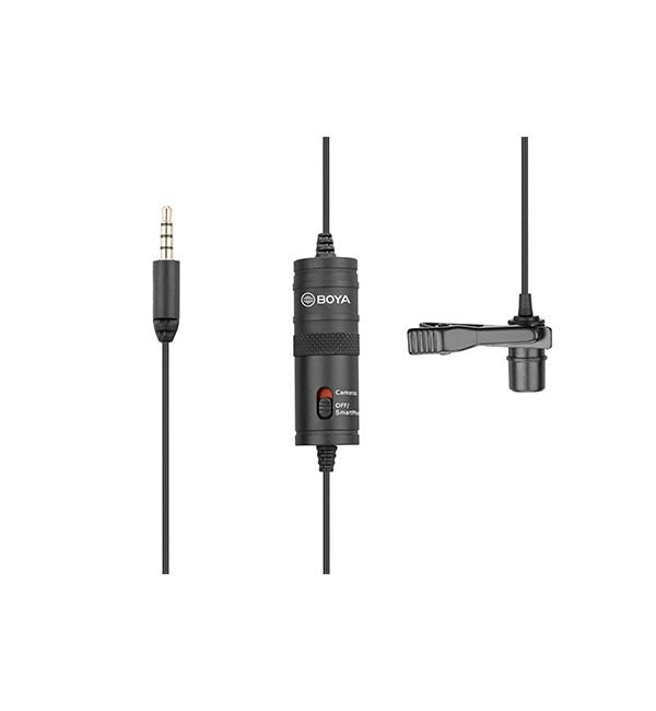 ميكروفون BOYA Lavalier Microphone مع موصل XLR - أسود