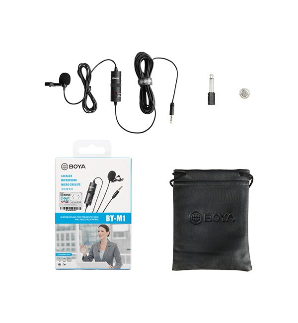 BOYA Lavalier Microphone with XLR Connector – Black