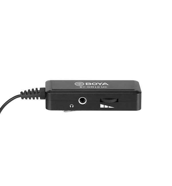 ميكروفون BOYA Lavalier Microphone للأجهزة من النوع C والكمبيوتر الشخصي - أسود