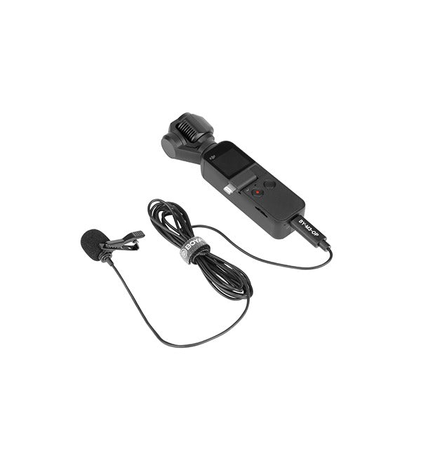 ميكروفون لافالير مخصص لميكروفون DJI OSMO POCKET V1، V2 - أسود