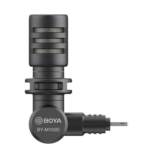 BOYA Mininature Condenser Microphone for Smartphone with Lightning Connector – Black