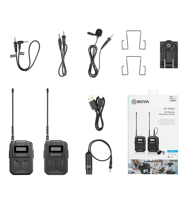 BOYA UHF Wireless Microphone System – Black
