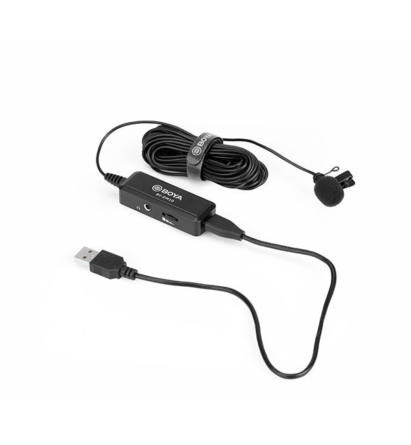 ميكروفون BOYA Lavalier Microphone لنظام iOS والكمبيوتر الشخصي - أسود