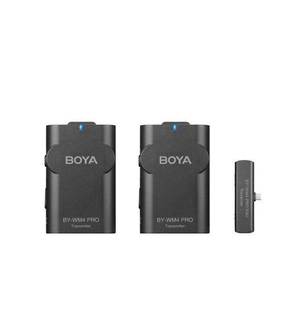 نظام الميكروفون اللاسلكي BOYA 2.4 جيجا هرتز - صوت احترافي - أسود