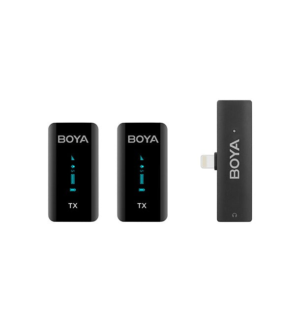 BOYA 2.4GHz Wireless Microphone Kit for Mobile Devices – Black