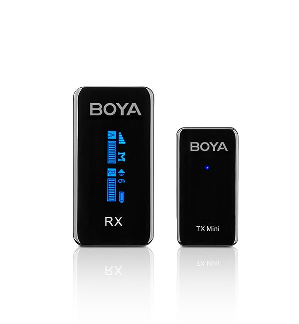 BOYA 2.4GHz Smallest Wireless Microphone (1Transmitter+1Receiver) – Black