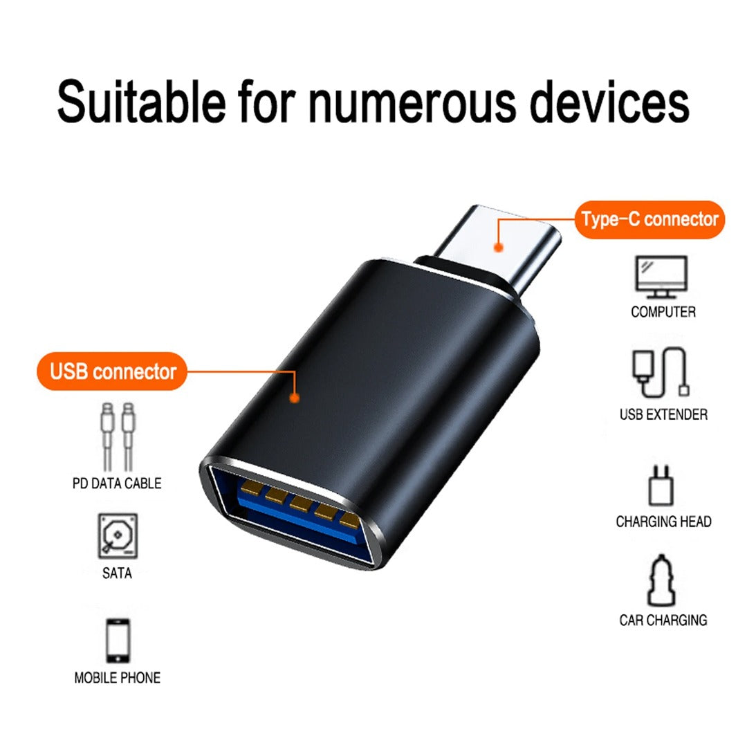 OTG Adapters: iOS/Type-C Compatible, USB 2.0 Converter – 2 Piece Set