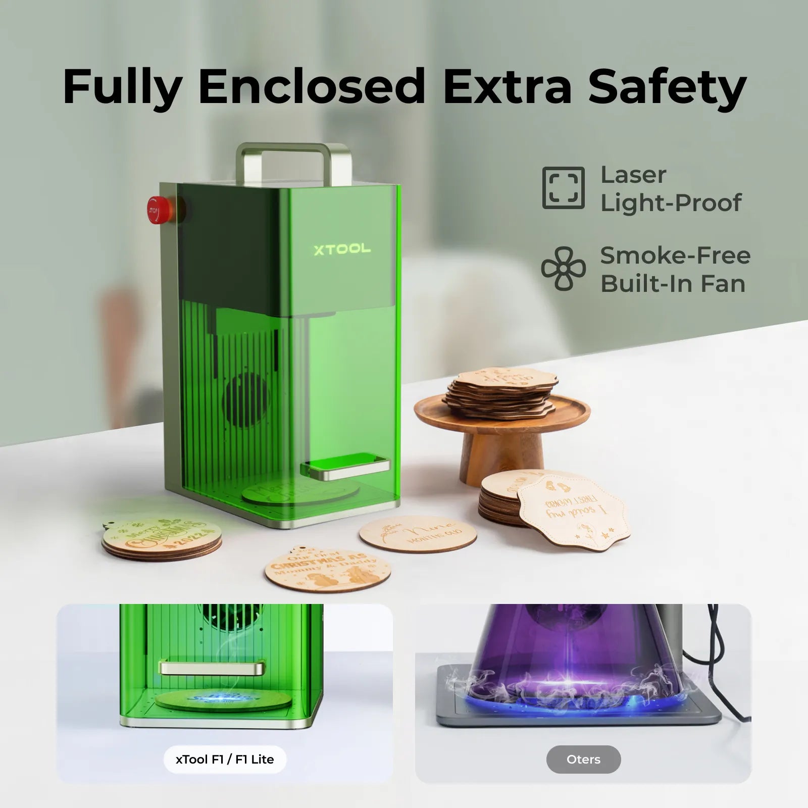 xTool F1 Portable Laser Engraver with Desktop Air Purifier