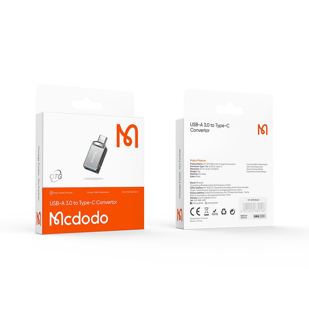 محول Mcdodo OT-873 OTG USB-A 3.0 إلى محول من النوع c
