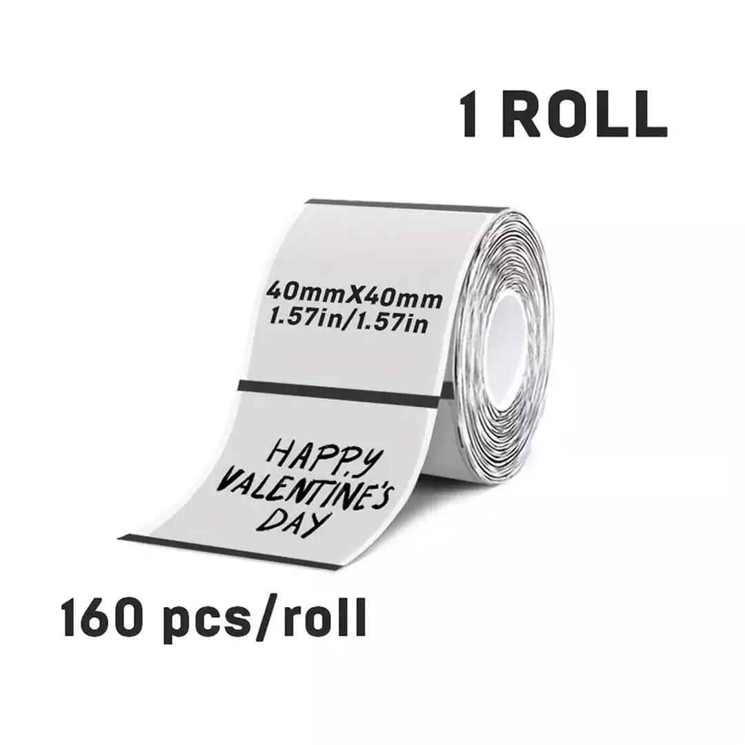 Transparent Thermal Labels – 40mm x 40mm Square Printable Stickers