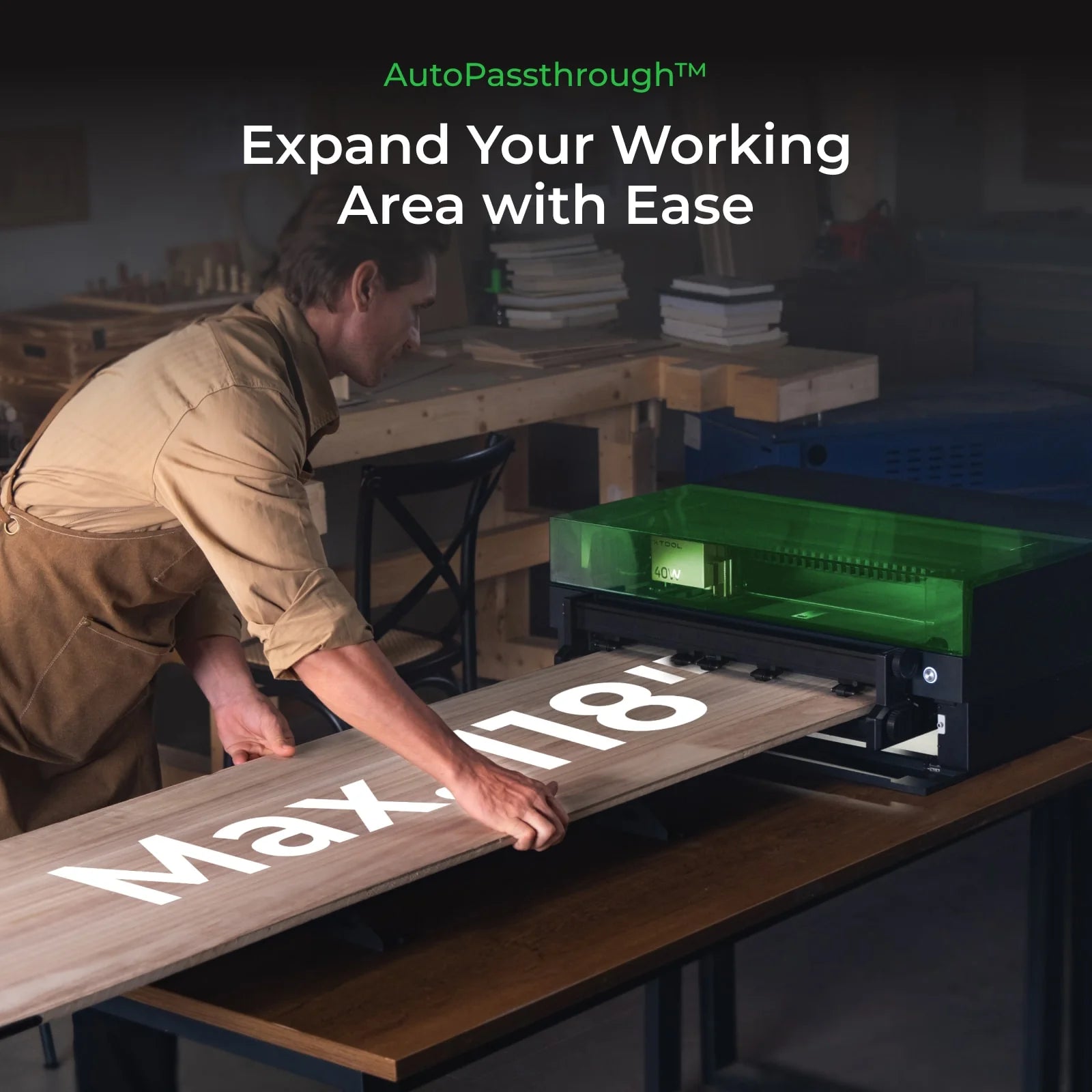 xTool S1 High-Power Enclosed Laser Cutter with SafetyPro AP2 Smoke Purifier
