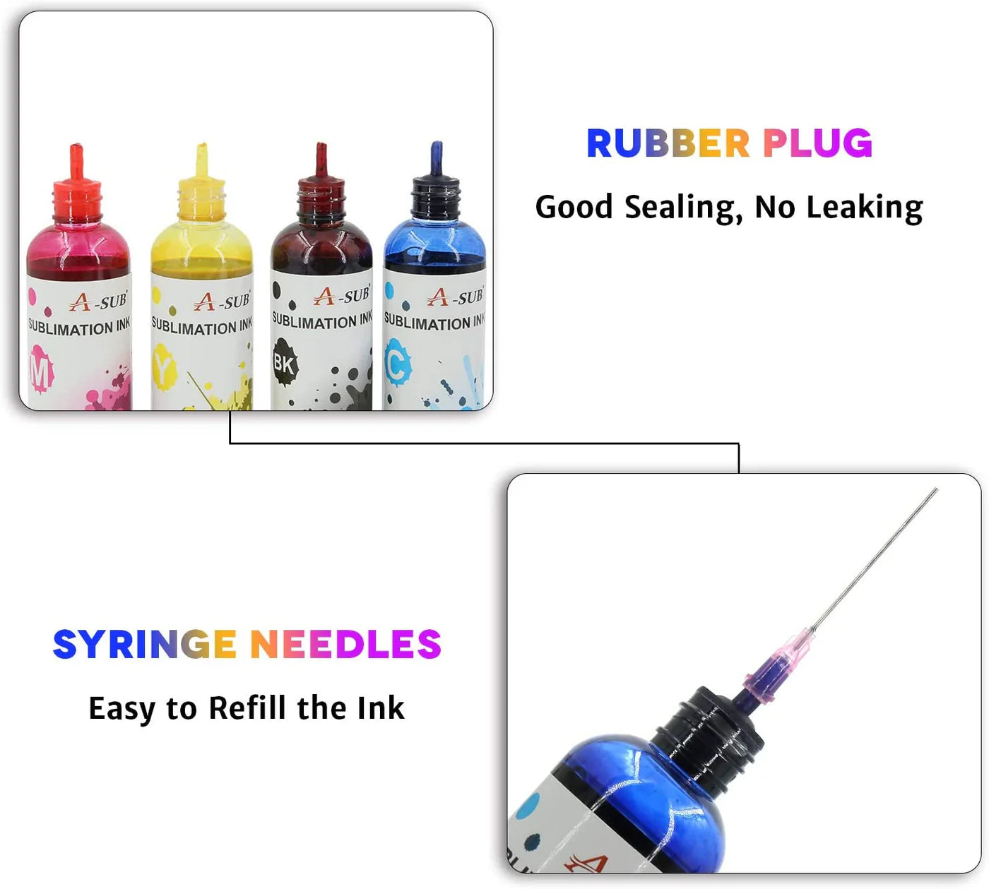 A-SUB Sublimation Ink for Epson Inkjet Printers - 4 x 100ml