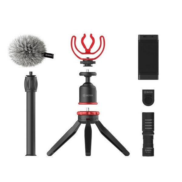 BOYA vlogger kit(BY-T1/BY-C12/BY-MM1) – Black