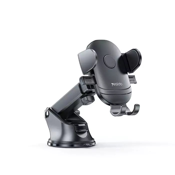 Yesido C138 Adjustable Clip Suction Cup Car Holder - Black