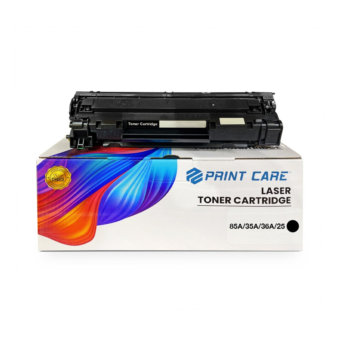 Print Care 85A/35A/36A/25 Black Toner Cartridge – 1.2K Pages / Black Color / Toner Cartridge (ce285a)