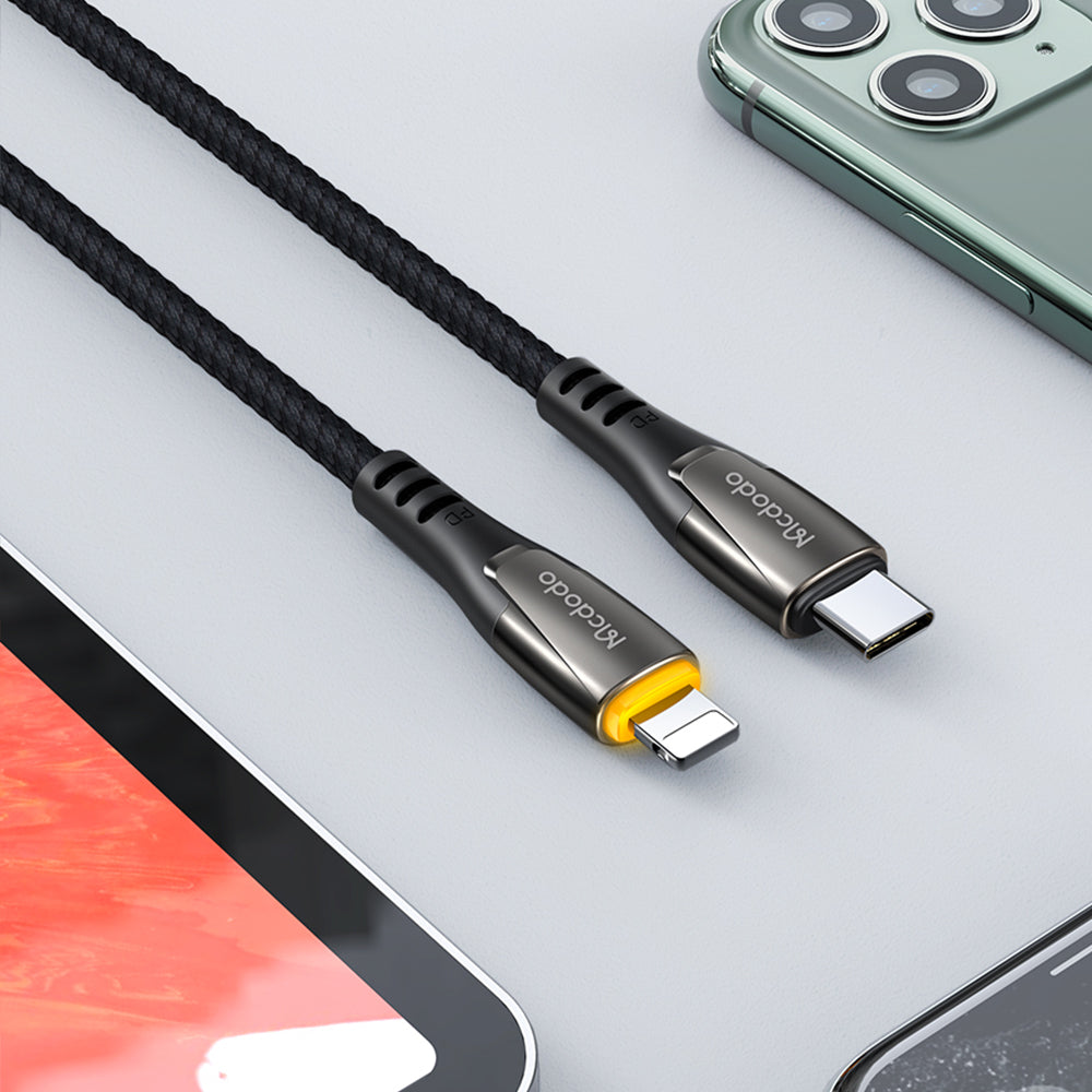 Mcdodo CA-765 Porsche Series PD Type-C to Lightning Cable with LED – 1.2m