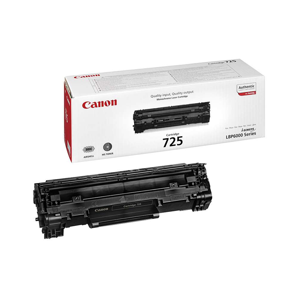 Canon 725 Black Toner Cartridge – 1.6K Pages / Black Color / Toner Cartridge