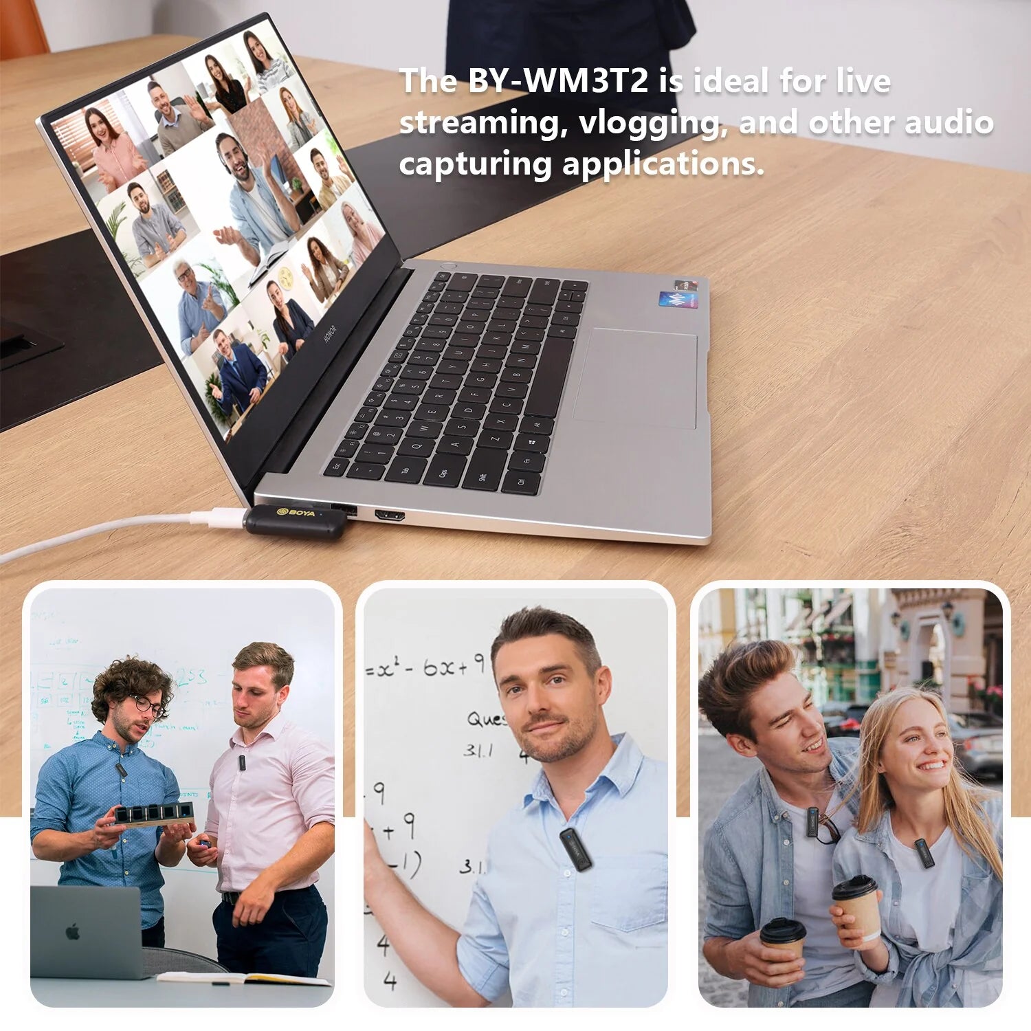 BOYA Smallest 2.4Ghz Wireless Microphone for Type-C device( 1TX+1RX ) -Black