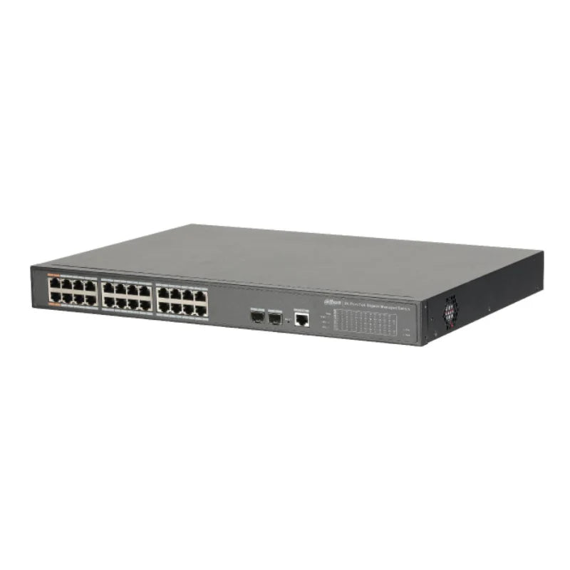 Dahua 24-Port PoE Gigabit Managed Switch - 24 Ports / Managed - Switch