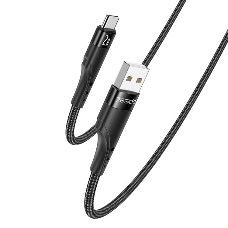 Yesido CA109 2A USB to Type-C Charging Data Cable – Black / 3m