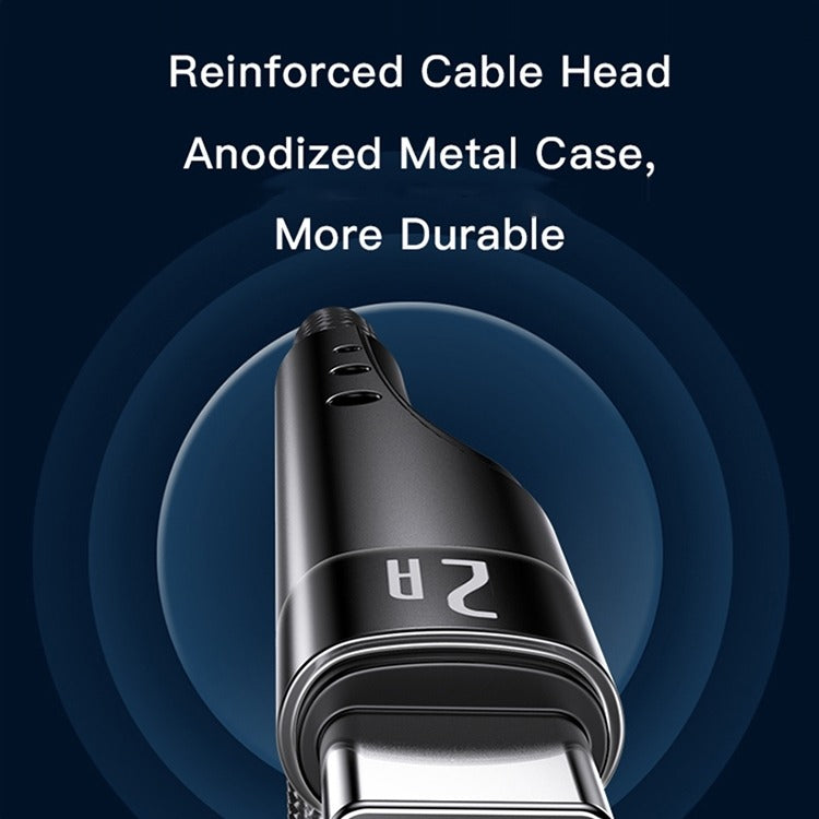 Yesido CA109 2A USB to Lightning Charging Data Cable – Black / 3m