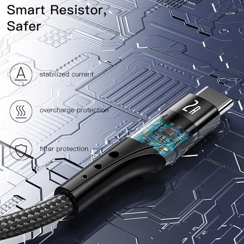 Yesido CA109 2A USB to Lightning Charging Data Cable – Black / 3m