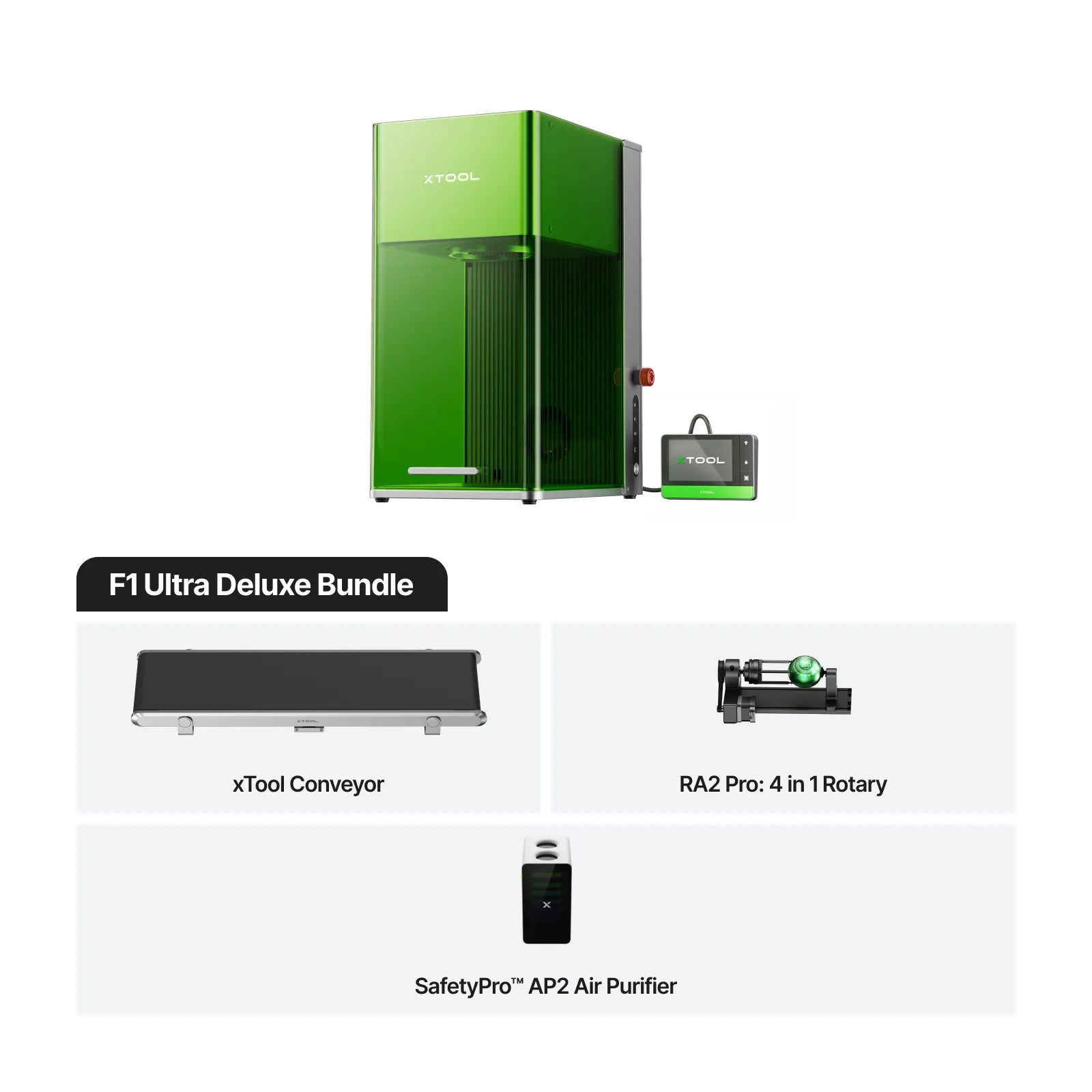 xTool F1 Ultra 20W Fiber & Diode Dual Laser Engraver Deluxe Bundle