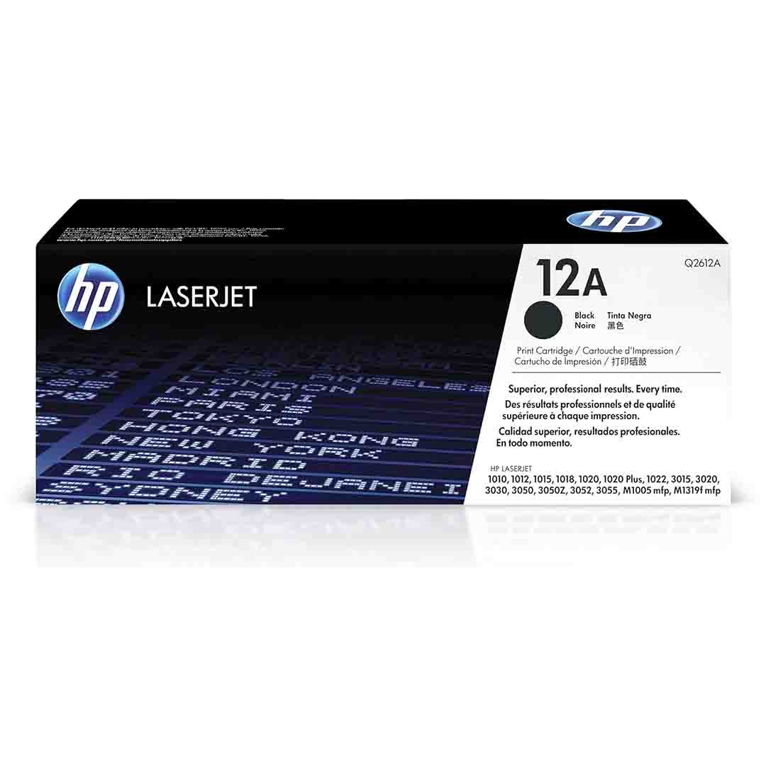 خرطوشة حبر HP 12A أسود ملون - 2K صفحة / لون أسود / خرطوشة حبر أسود - 2K صفحة