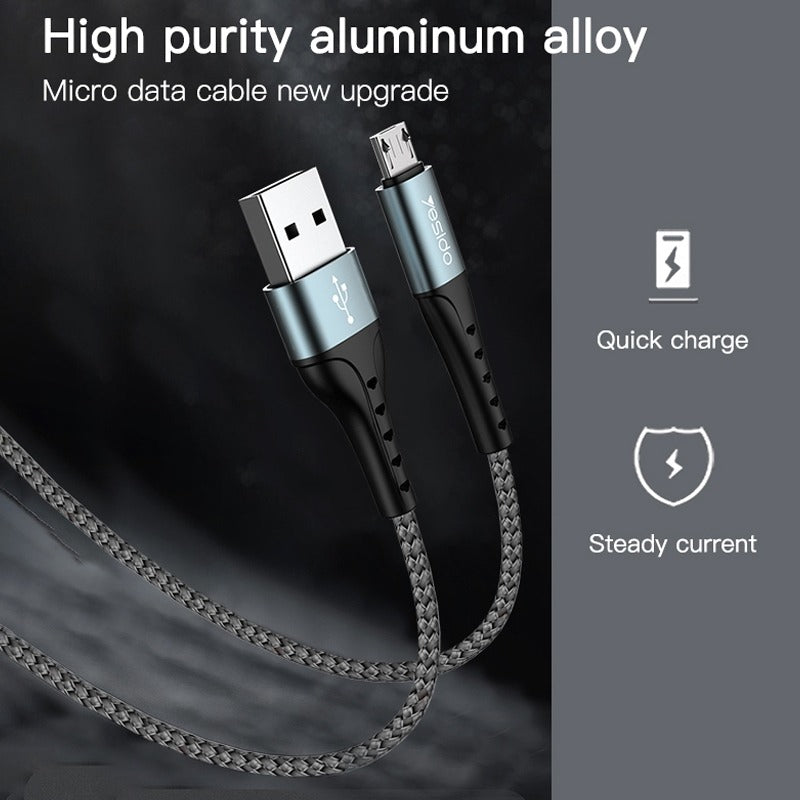 Yesido CA63 2.4A USB to Micro USB Charging Cable – 2m