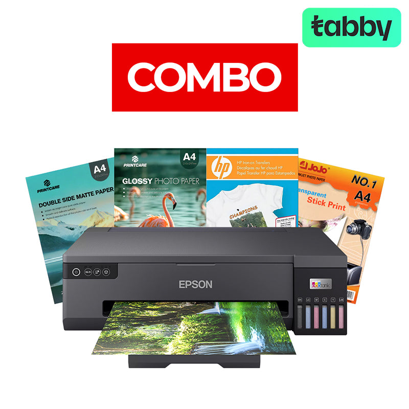 عرض حزمة طابعة Epson EcoTank L18050+ EcoTank L18050 A3+ بلا حدود - عرض حزمة ورق الصور الفوتوغرافية