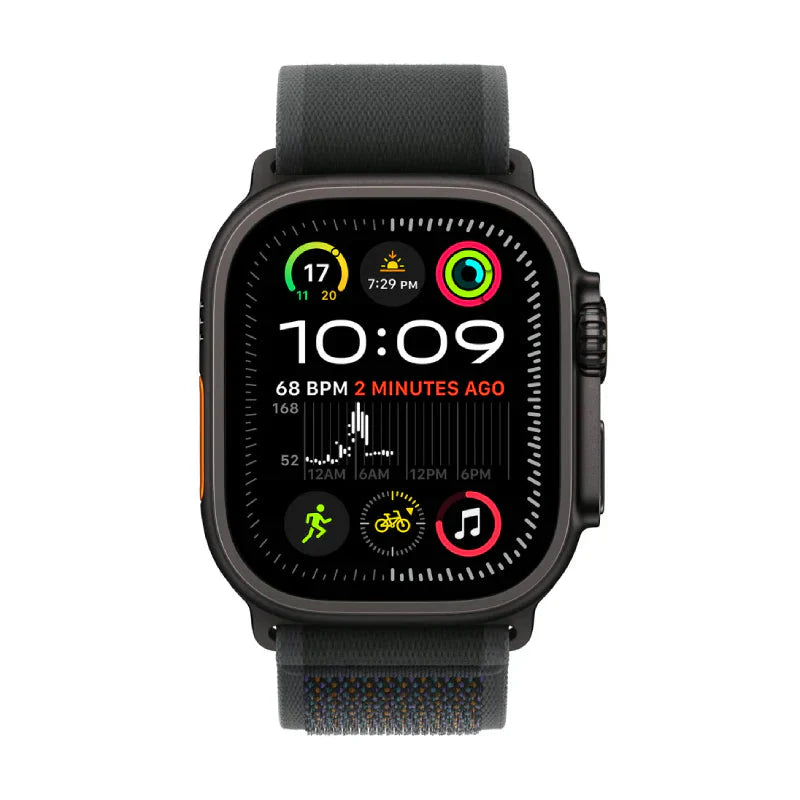 Apple Watch Ultra 2 (2024) - LTPO OLED / 64GB / 49mm / Medium/Large / Bluetooth / Wi-Fi / Cellular / Titanium Black Trail Loop