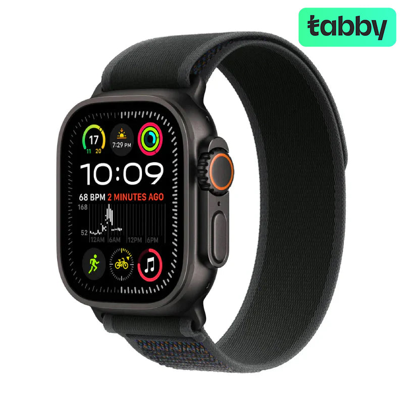 Apple Watch Ultra 2 (2024) - LTPO OLED / 64GB / 49mm / Medium/Large / Bluetooth / Wi-Fi / Cellular / Titanium Black Trail Loop