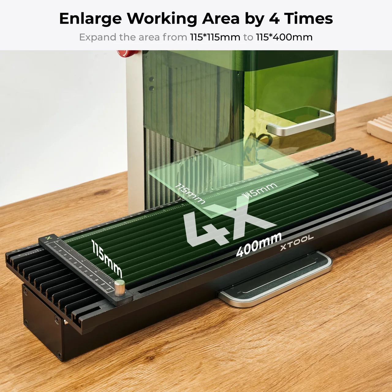 xTool Slide Extension for F1 and F1 Lite - 11.5cm × 40cm