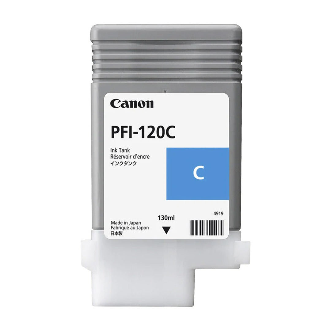 خرطوشة حبر PFI-120C من كانون - 300 صفحة/لون سماوي/خرطوشة حبر سعة 130 مللي / خرطوشة حبر