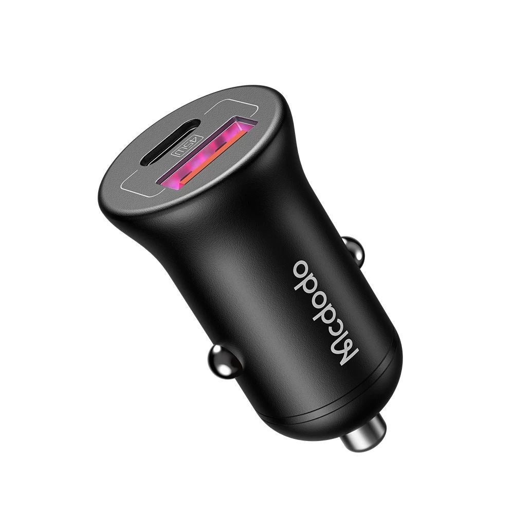 شاحن السيارة Mcdodo CC-2680 شاحن السيارة USB+USB-C PD ثنائي المنفذ، 45 واط، 5 أمبير