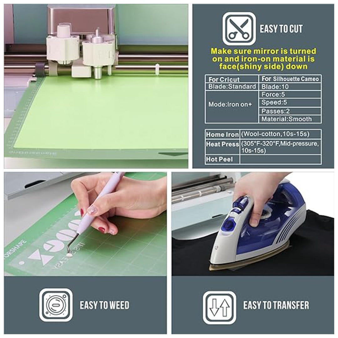 White PU Flex Vinyl Sticker Roll – 50cm x 1m