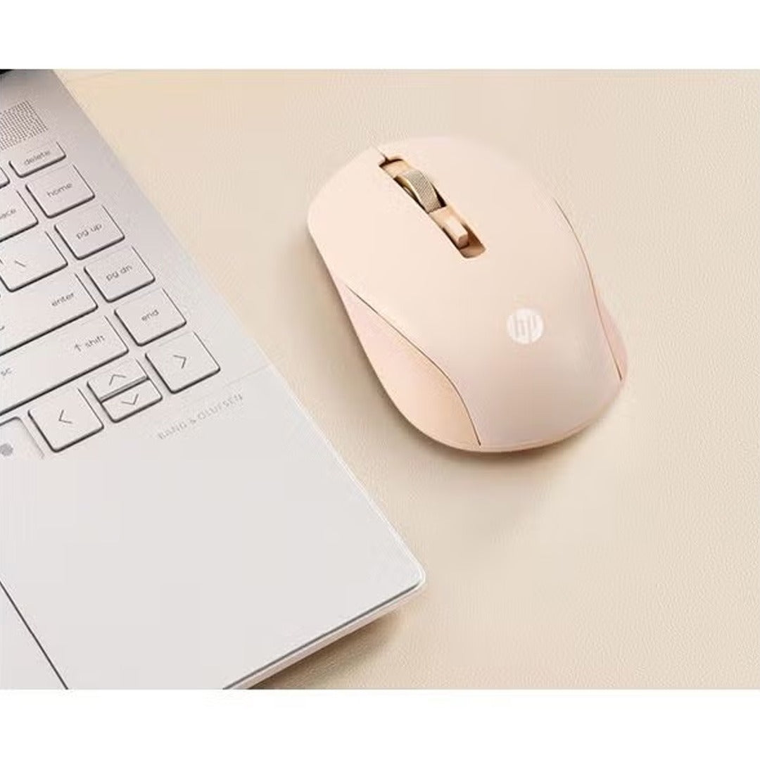 HP S1000 Plus Silent Optical Wireless Mouse – 2.4GHz / 1600DPI Mute Mouse / Milk Tea