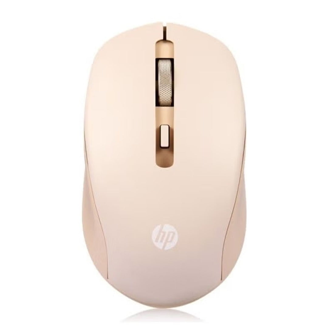 HP S1000 Plus Silent Optical Wireless Mouse – 2.4GHz / 1600DPI Mute Mouse / Milk Tea