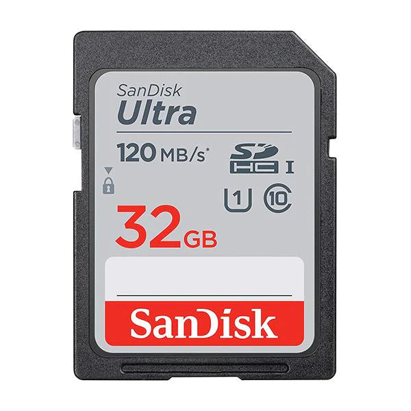 بطاقة SanDisk Ultra® SDHC™ UHS-I وبطاقة SDXC™ UHS-I سعة 32 جيجابايت/ 120 ميجابايت/ثانية - SDSDUN4-032G-GN6IN