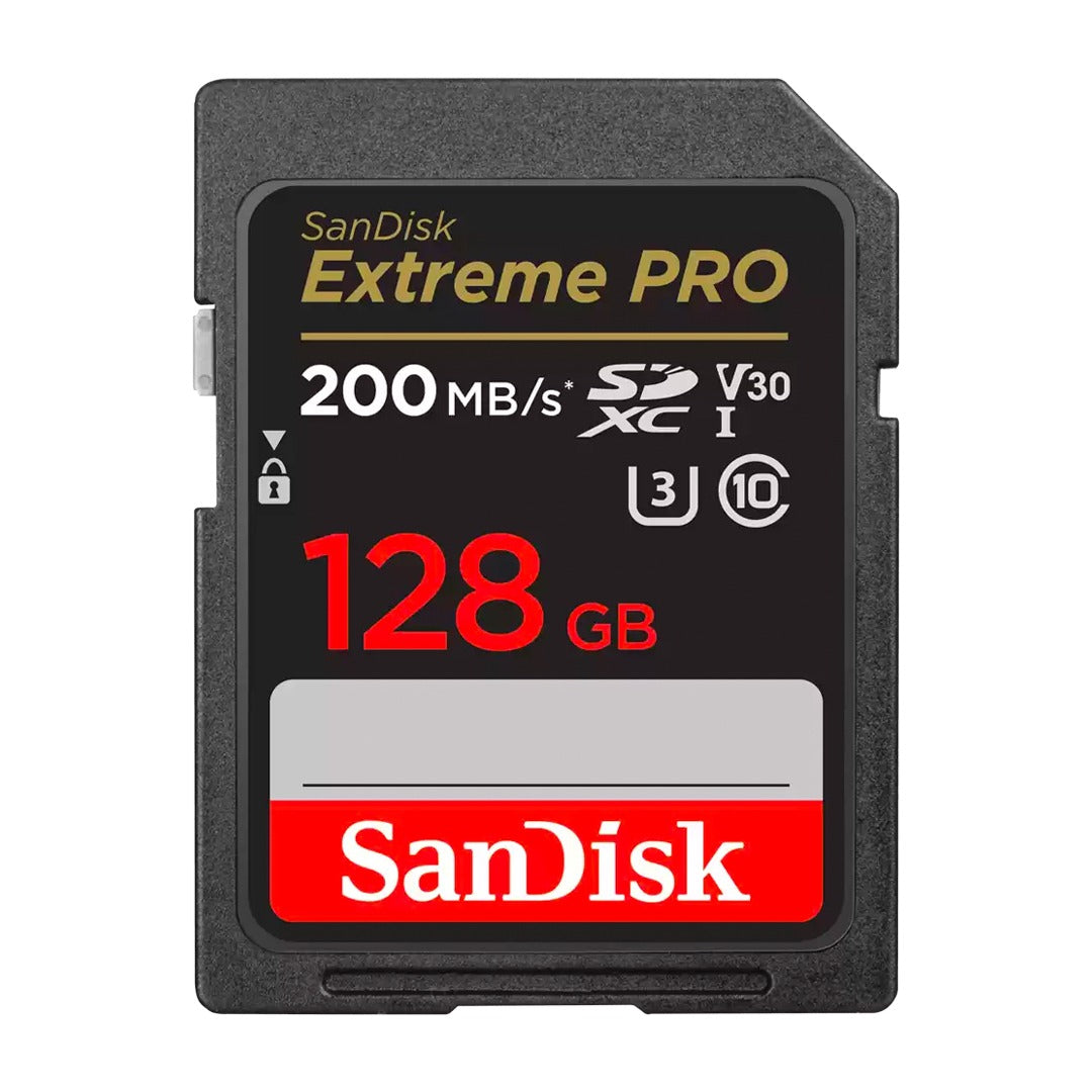 بطاقة SanDisk Extreme PRO Extreme UHS-I MicroSD - 128 جيجابايت/ 200 ميجابايت// بطاقة ذاكرة - SDSDXXDXXD-128G-GN4IN